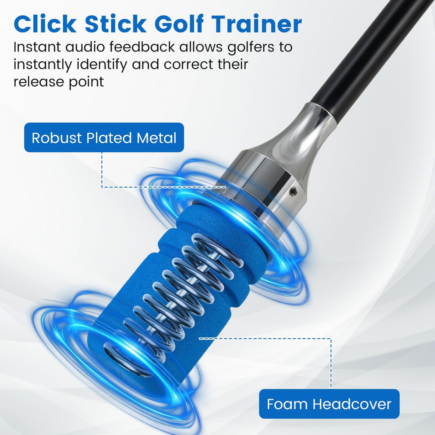 Golf Swing Training Aid, Golf Swing Rhythm Correction with Click Sound