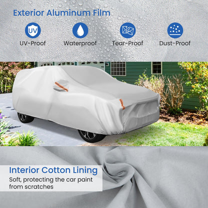 Car Cover Waterproof, All Weather Rain Snow Sun Dust UV Protection