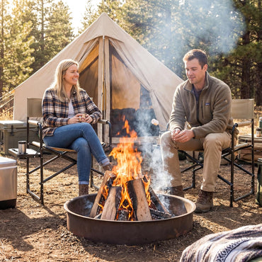 Folding Directors Chair, Oversized Camping Chairs with Side Table and Cup Holder