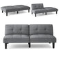 Convertible Folding Futon Sofa Bed with 6-Position Adjustable Backrest and Thick Cushion