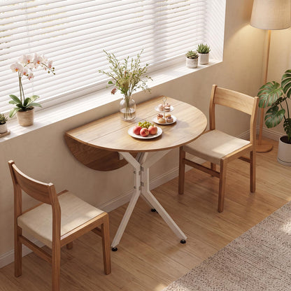 Drop Leaf Dining Table, 80cm Round Kitchen Table
