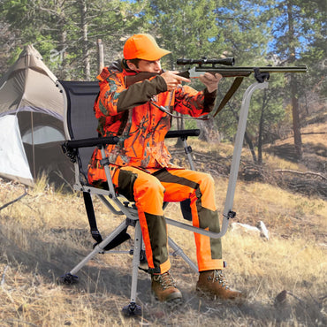 360° Swivel Folding Hunting Chairs with 3 Position Adjustable Legs