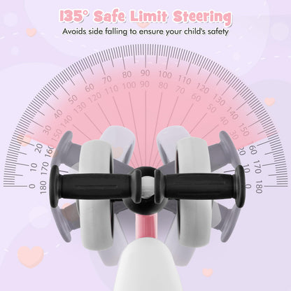 Baby Balance Bike  with Soft Seat for 2+ Years Old Boys Girls