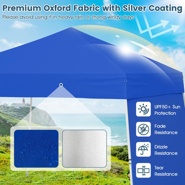 Pop up Canopy Tent with 2 Sidewalls Easy Setup Outdoor Sun Shelter
