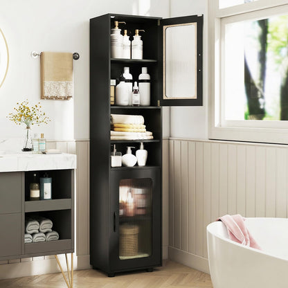 Tall Bathroom Cabinet, Freestanding Storage Cupboard