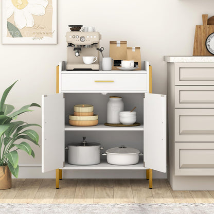 Storage Cabinet, 2 Door Buffet Sideboard with Adjustable Shelf