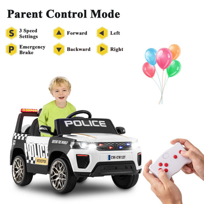 12V Kid Ride on Police Car with Remote Control for Children