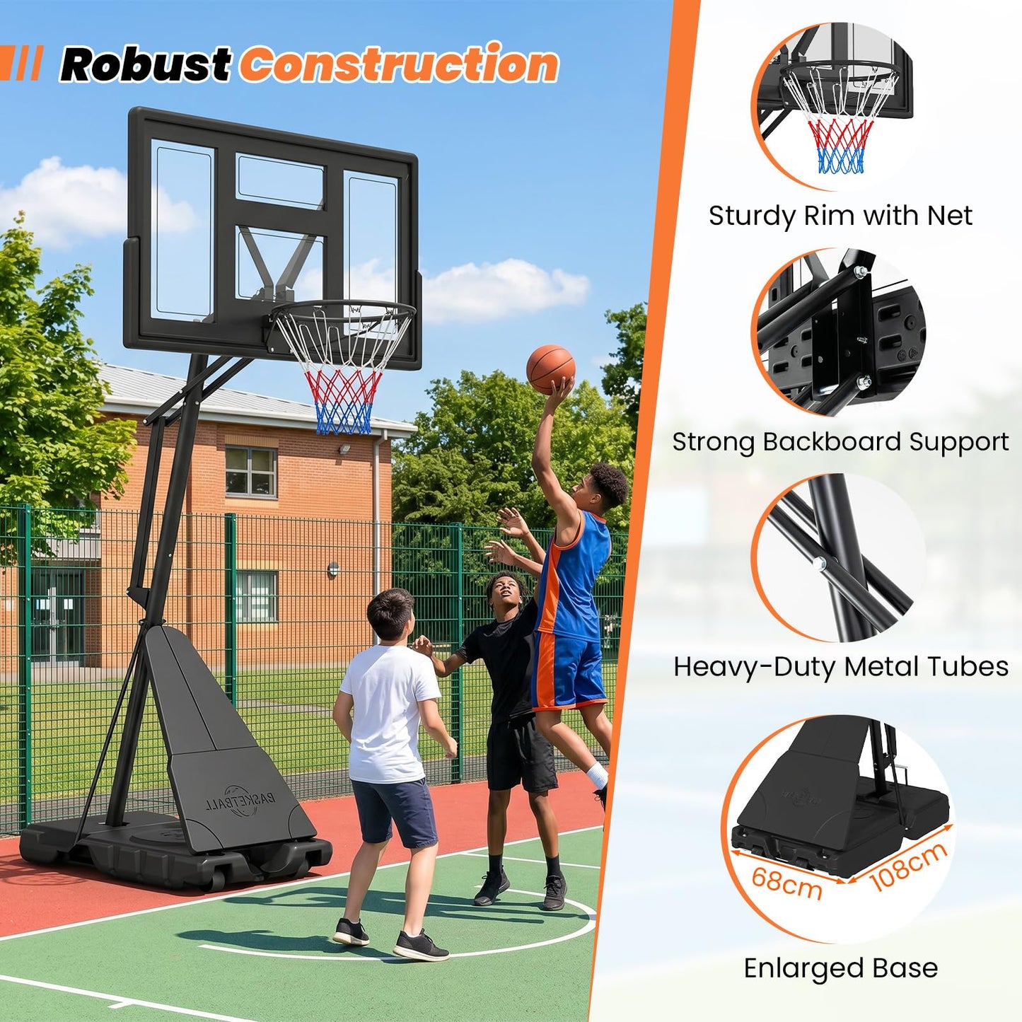 Basketball Hoop, 10FT Basketball Goal System