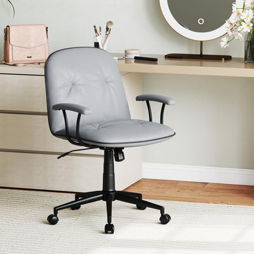 Home Office Office Chair, PU Leather Desk Chair with Rocking Function