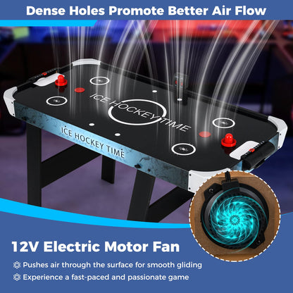 144 CM Foldable Air Hockey Table with 2 Pucks for Kids and Adults