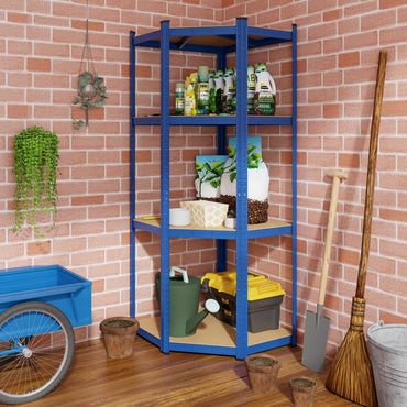 4-Tier Corner Shelving Unit 720KG Heavy Duty for Warehouse Pantry Shed and Kitchen