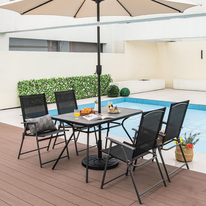Heavy-Duty Metal Structure and Marble-Like Tabletop for Indoor Outdoor