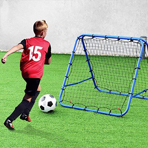 Giantex Football Training Net Double Sided Football Rebounder Adjustable Soccer Target Goal for Kids and Children to Practice