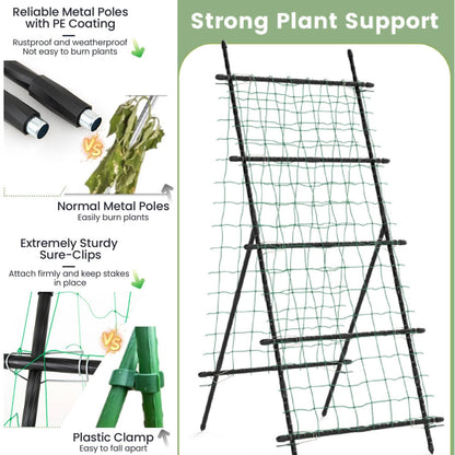 GiantexUK Garden Cucumber Trellis with Netting