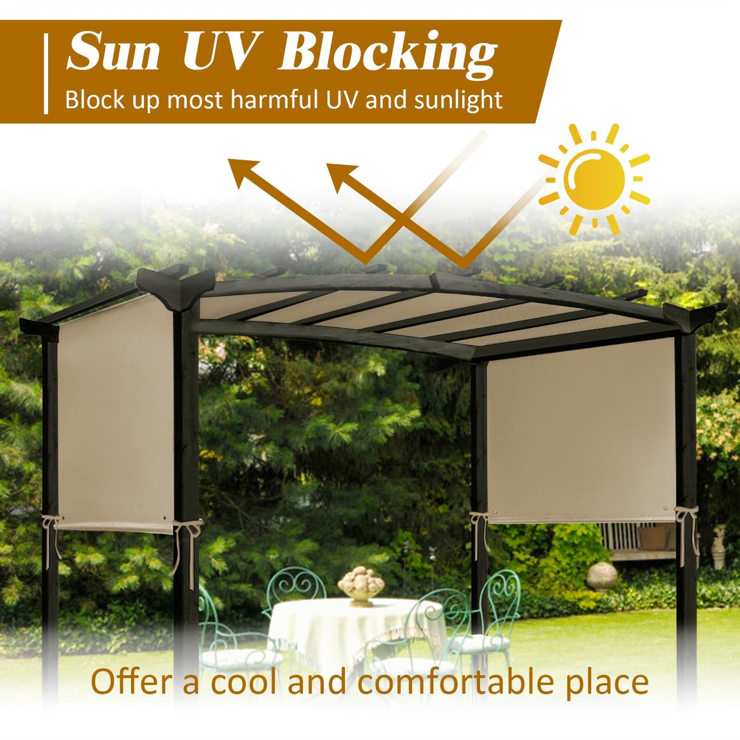 5.2m x 2m UV Resistant Sunshade Net with Taped Edge and Copper Grommets