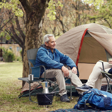 Oversized Camping Chairs with Side Table for Lawn Picnic Hiking Fishing