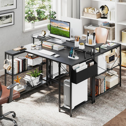L-Shaped Computer Desk, 120CM Large Corner Desk Writing Study Table