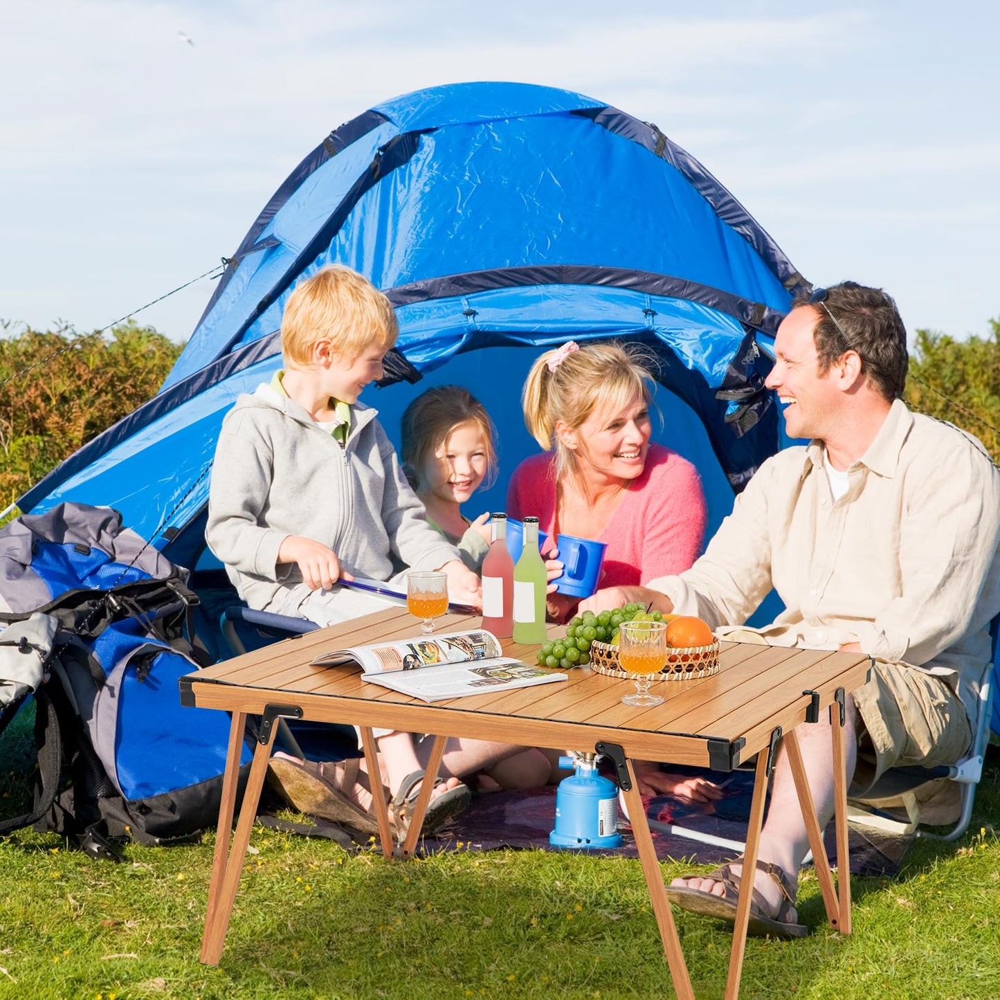 80kg Capacity Roll Up Portable Picnic Table with Storage Bag
