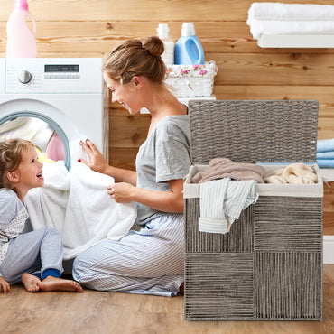 110L Laundry Hamper with Handles and Removable Liner Bag