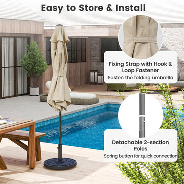 Outdoor Heavy Duty Umbrella with Push Button Tilt