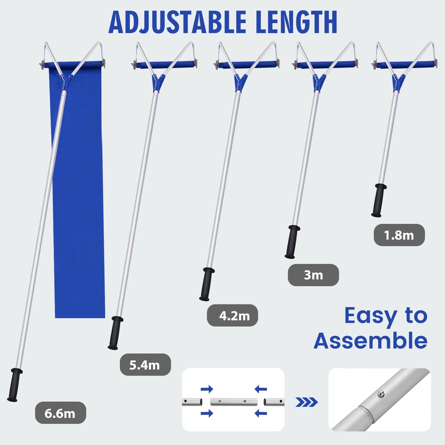 Extendable Snow Shovel Roof Rake