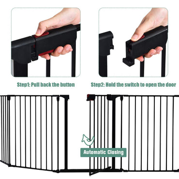 Metal Baby Safety Playpen with Automatically Close Door