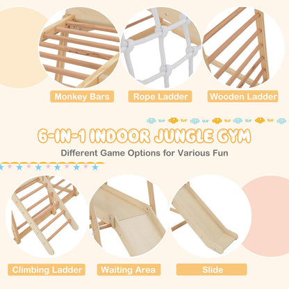 Wooden Playground Jungle Gym with Slide