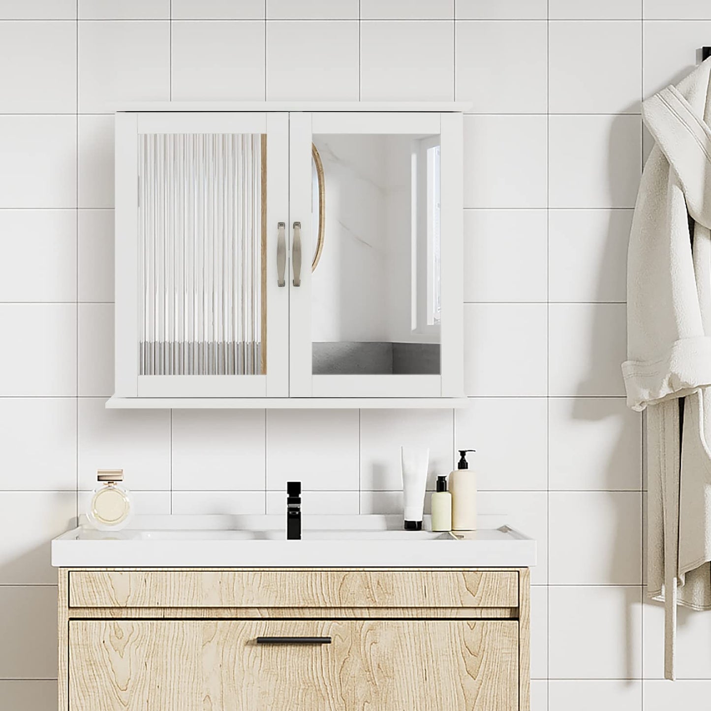 Wall-mounted Bathroom Mirror Cabinet for Bathroom Living Room