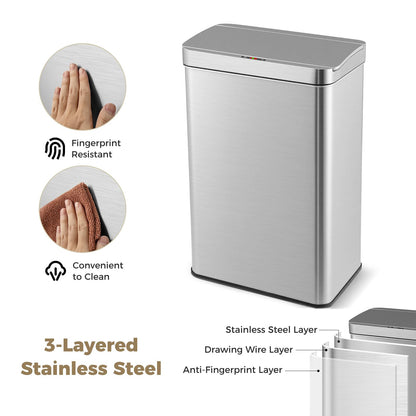 53/60L Automatic Trash Can with Lid