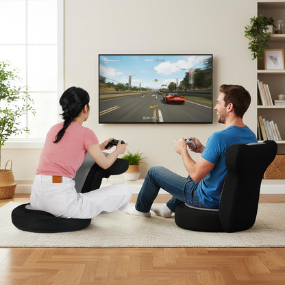 Lazy Sofa Chair with Adjustable Headrest and Backrest