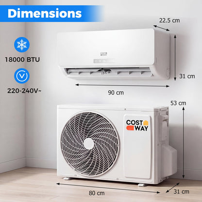 18000 BTU Mini Split Air Conditioner & Heater A++ Energy Efficient Inverter Split AC