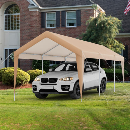 3mx6m Carport, Heavy Duty Galvanized Car Canopy with Waterproof Tear Resistance Cover