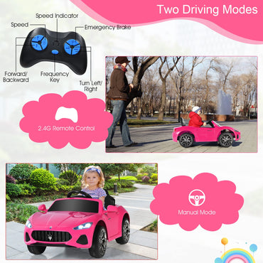 12V Battery Powered Compatible Maserati Toy Vehicle with Two Motors