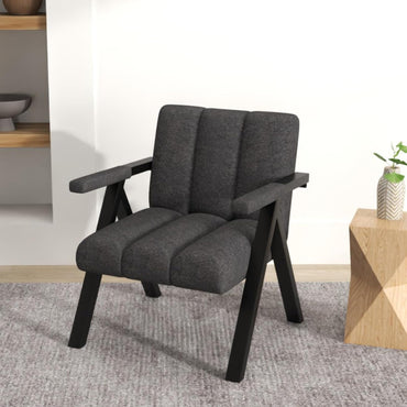 Oversized Accent Chair Upholstered with Metal Frame and Armrests