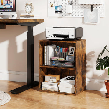 2-Cube Bookcase Floor Standing Open Bookshelf with 5-Position Adjustable Shelf