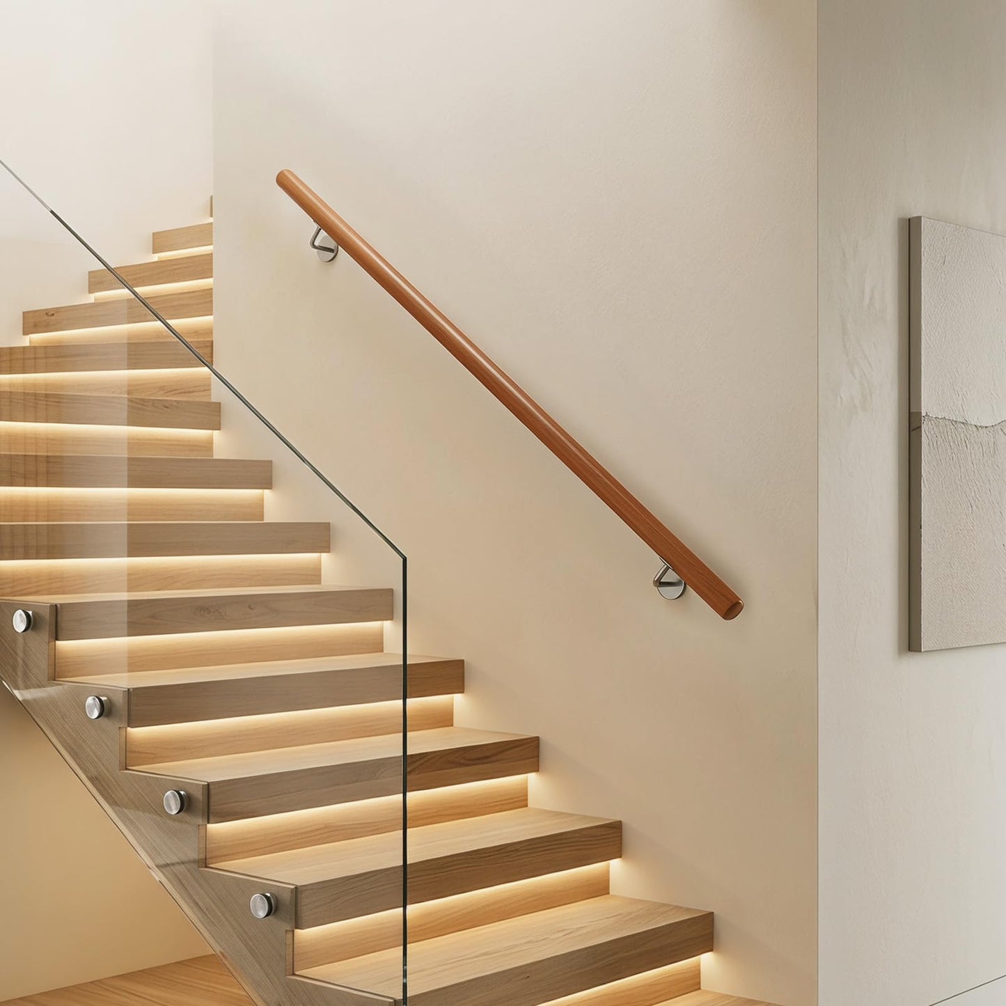 Wall Mounted Safety Stair Banister, Against the Wall Elderly Children's Loft Grab Bar Kit