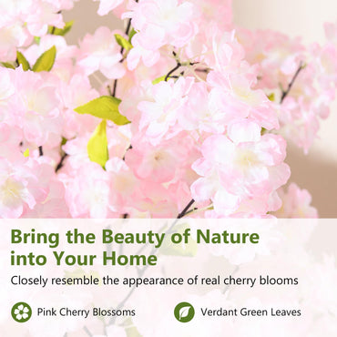150CM Tall Artificial Cherry Blossom Tree Faux Flower Plant in Nursery Pot
