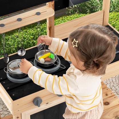 Mud Kitchen Playset with 2 Removable Sinks