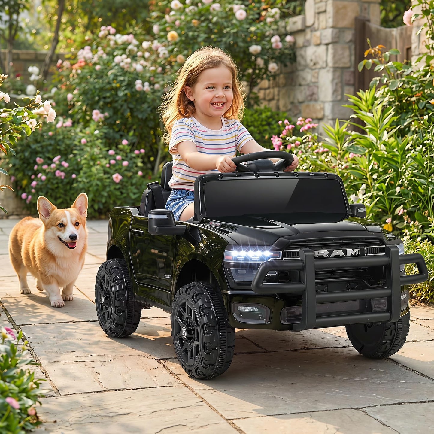 12V Kids Ride on Car with Remote Control, Lights