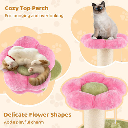 Cat Tree, Multi-Layer Cats Tower with Padded Plush Perch