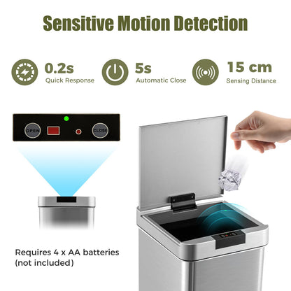 48L Automatic Trash Can with Lid