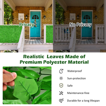 Ivy Leaf Trellis Expandable Artificial Hedge Fence