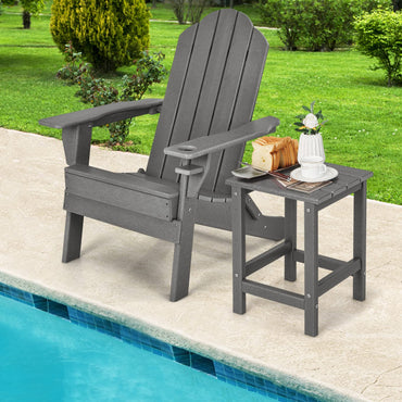All Weather HDPE Square Adirondack Table Garden Coffee Table