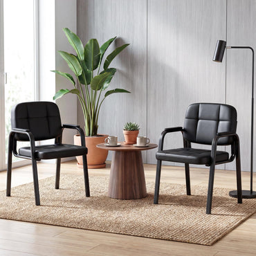 2 PCS Executive Office Chairs, PU Leather Reception Chairs