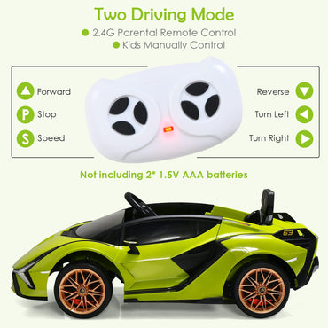 12V Battery Powered Electric Vehicle with Remote Control and LED Lights