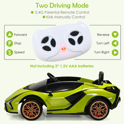 12V Battery Powered Electric Vehicle with Remote Control and LED Lights