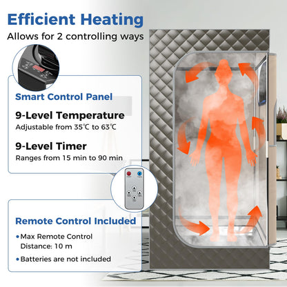 Portable Steam Sauna for Home with 3L Steam Generator