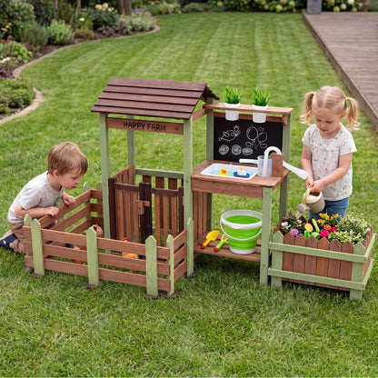 Outdoor Mud Farm Playset for Kids Age 3+