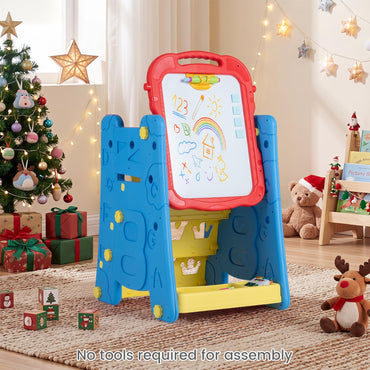 3 in 1 Art Easel for Kids Double Sided Magnetic Board Chalkboard and Whiteboard