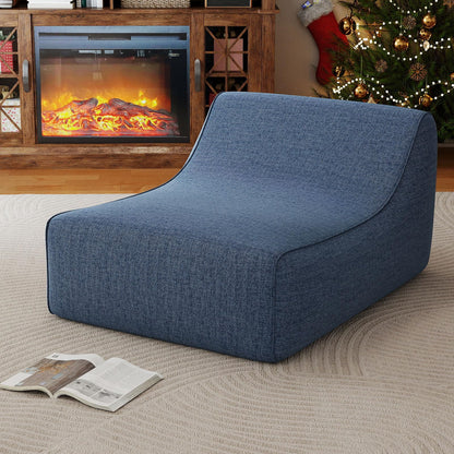 Inflatable Lounge Chair Ergonomic Blow Up Lazy Sofa with Detachable Cover and Anti-Slip Base